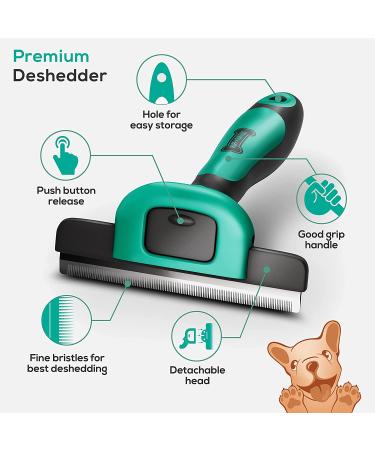 Ruff 'N Ruffus Deshedding Brush + Free Nail Clippers | Up to 95% Shedding Reduction | For All Breeds of Cats and Dogs | Non-Slip Grip - Buy Online on GoSupps.com