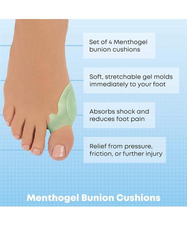 Gel Bunion Guard & Big Toe Protector Set | Bunion Cushion Corrector Pads (4 pcs) - Green - Buy Online on GoSupps.com