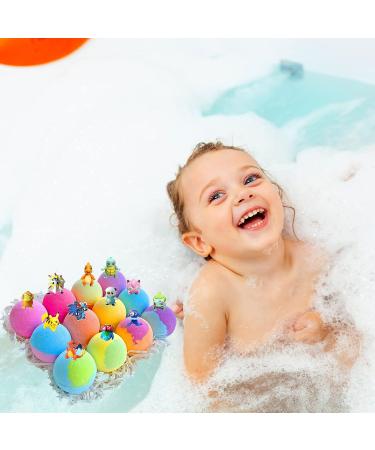 Purelis Kids Bath Bombs: 12 XL Surprise Bomb Set with Toy Inside! Perfect for Boys and Girls of All Ages - Buy Online on GoSupps.com