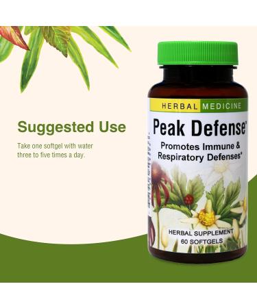 Herbs Etc. Peak Defense - Support a Healthy Respiratory System - Herbal Supplement to Support Immune Health - Vitality Support Supplement for Adults - Gluten-Free - 60 Softgels (60 Servings) - Buy Online on GoSupps.com