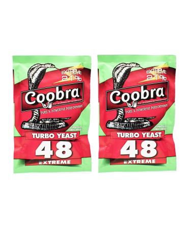 2 x Turbo Levure - Coobra 48 Extreme 135g Levure pour la fermentation du sucre et des fruits Distillateurs Levure Levure Rapide Gn le Alcool