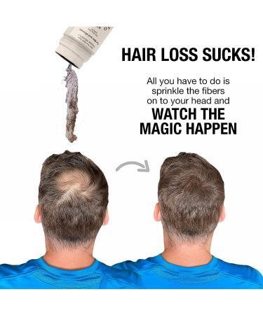Dark Brown Hair Building Fibers for Men & Women - Hair Thickener & Bald Spot Cover Up - No More Bald Spot Scalp Concealer Powder - Buy Online on GoSupps.com