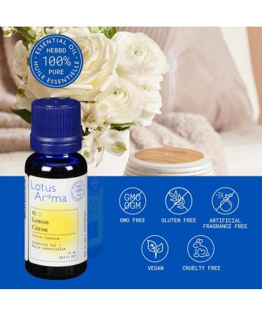 Lotus Aroma Premium Grade Lemon Essential Oil 100% Pure & Undiluted Relaxing Scent Natural Essential Oil For Humidifier Aromatherapy Oil Fragrance Oils - Huile Essentielle 0.5oz (15ml) Lemon 15 ml (Pack of 1) - Buy Online on GoSupps.com