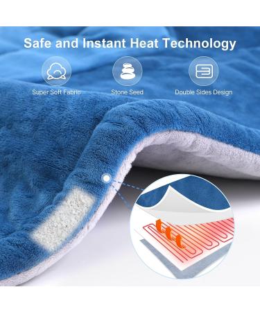 DESUNIC Weighted Heating Pad for Neck and Shoulder Pain Relief - 6 Heat Settings, Auto-Off Timers - Ideal Gift for Mom, Dad, Women, Men - Birthday Gift - Buy Online on GoSupps.com