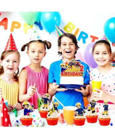 Fire Brigade Birthday Decoration | Fireman Cake Decor for 2-Year-Old Boys | Tortendendeco - Buy Online on GoSupps.com