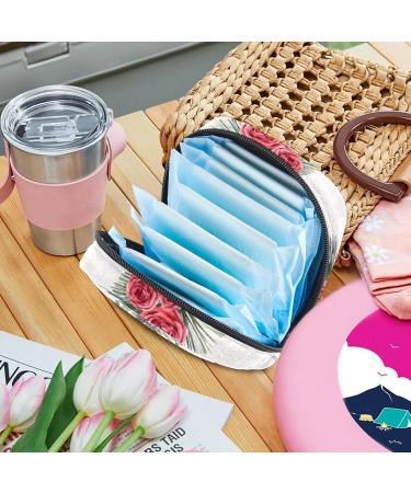 Large Storage Bags for Women's Bandages & Menstrual Cup Red Flowers Multi-Colored Ideal for Periodic Inserts Tampons & Panty Liners - Buy Online on GoSupps.com