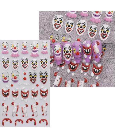 JMEOWIO 3D Embossed Halloween Nail Art Stickers Decals Self-Adhesive 5D Cute Ghost Pumpkin Star Nail Supplies Nail Art Design Decoration Accessories 4 Sheets - Buy Online on GoSupps.com