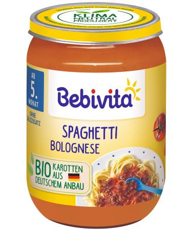 Bebivita Menus from 5 months Vegetable Spaghetti with Turkey (6x190g) Medium