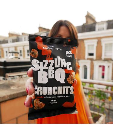 The Savourists Savoury Healthy Snacks | Low Calorie | High Protein | Vegetarian | High Fibre | Gluten Free | Thai Chilli & BBQ Crunchits Variety Pack (12x25g) - Buy Online on GoSupps.com