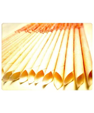 30 conical ear candles two -eared candles made of beeswax Made with carrier material cotton (15 pairs) with burn -off marking and filter - smell neutral - Hopi Candle