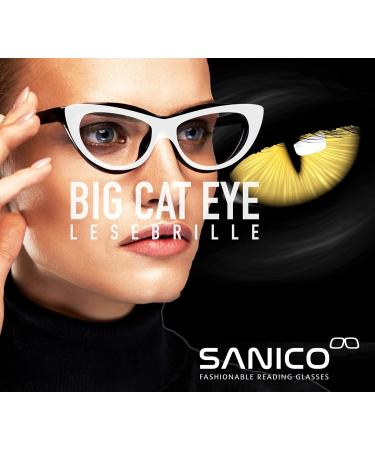 Stylish CAT-Eye Reading Glasses for Women - Sanico Andes Green 2.5 Dioptries | International Shipping Available - Buy Online on GoSupps.com