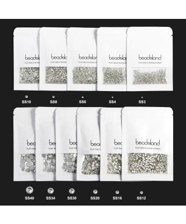 Beadsland 288 Pieces Flat Back Rhinestones - Blue Zirconia Nail Crystals SS30 (6.4-6.6mm) for Stunning Nail Art - Buy Online on GoSupps.com