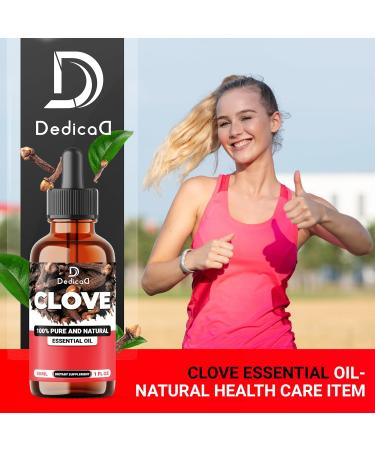 DEDICAD - 1 FL Oz - 30ml - Clove Essential Oil Supplement for Toothache, Oral Care, Skin & Hair Clove Oil Organic - Buy Online on GoSupps.com