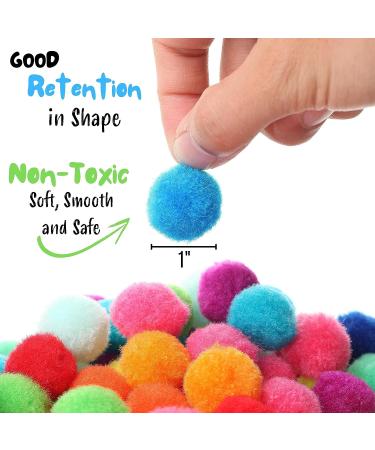 Mr. Pen - 250 Vibrant 1 Inch Pom Poms & 50 Googly Eyes for Crafts - Bulk Colored Puff Balls and Fuzzy Craft Balls - Buy Online on GoSupps.com