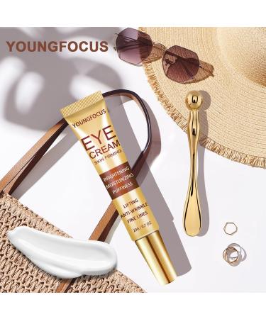 Youngfocus Retinol Eye Cream for Dark Circles and Puffiness Anti Aging Eye Cream with Hyaluronic Acid and Collagen Smooth Fine Lines and Hydrate Eye Area - Buy Online on GoSupps.com