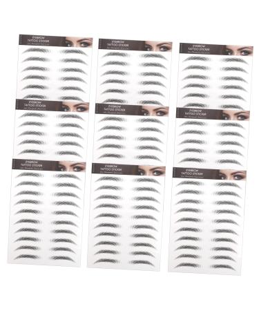 SOESFOUFU Black Eyebrows 10pcs Imitation Eco Eyebrow Sticker Stickers Makeup Stickers Black Stickers Grooming Stickers Brow