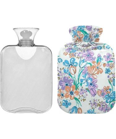 Shop Naanle Vintage Flower Hot Water Bottle | 1L Heat & Cold Therapy | Pain Relief for Bed Hands & Feet - Buy Online on GoSupps.com