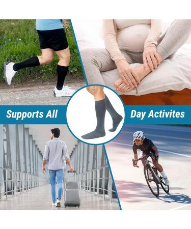 360 RELIEF - Flight Compression Socks Supports | Blood Circulation Travel Work 4XL 2Grey+1Blue - Buy Online on GoSupps.com