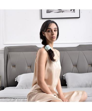 6Pcs Bamboo-Derived Rayon Silk Hair Bands Ponytail Holder Scrunchy Ties for Women Girls, Multi-colored Set - Buy Online on GoSupps.com