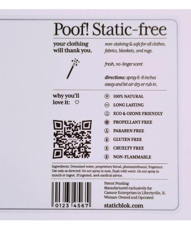 2oz Clothes Encounters Static Eliminator & Anti-Static Spray - Buy Online on GoSupps.com