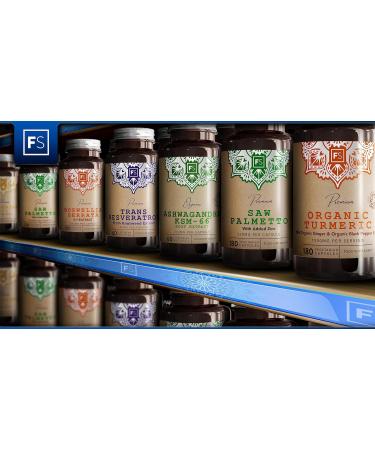 FS Saw Palmetto Capsules 320mg 20:1 Extract with Zinc | Gluten & Allergen-Free | Made in Great Britain | 180 Count - Buy Online on GoSupps.com