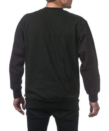 Pro Club Men's Heavyweight 13oz Crew Neck Fleece Pullover Sweatshirt - Black Medium - Buy Online on GoSupps.com