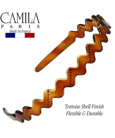 Camila Paris MP313 French Headband for Women - Tortoise Shell - Strong Hold Grip - Lightweight and Flexible - Non-Slip Durable Styling Band - Made in France - Buy Online on GoSupps.com
