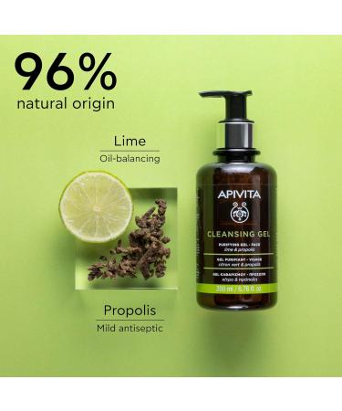 APIVITA Purifying Facial Cleanser for Oily/Combination Skin - Deep Cleansing Face Wash with Antiseptic & Anti-Pollution Action - 6.76 Fl Oz - Buy Online on GoSupps.com