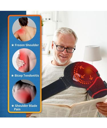Sticro Shoulder Heating Pad Massager for Pain Relief - Vibration Massage Heated Wrap for Frozen Shoulder, Rotator Cuff Injury, Arthritis - Gift for Men and Women (S/M/L) - Buy Online on GoSupps.com