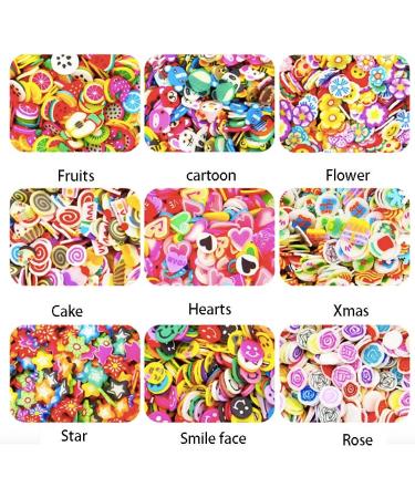 Guirongxin 9000pcs Mixed 3D Polymer Clay Fruit Slices Nail Art DIY Decorations Wholesale - Buy Online on GoSupps.com