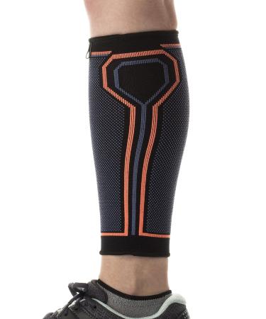 Calf Compression Sleeve by Kunto Fitness | Improve Blood Circulation & Reduce Leg Swelling | Large Multicolour - Shin Splints Relief - Buy Online on GoSupps.com