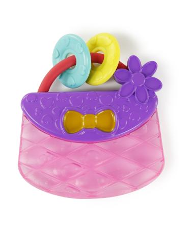 Bright Starts Carry & Teethe Purse Chillable Teether Toy  Ages 3 months +  Pretty in Pink