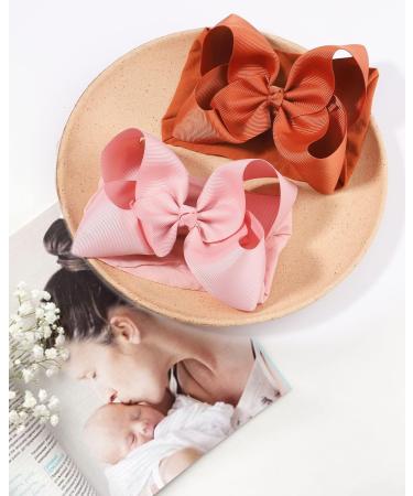 20pcs Baby Headbands Grosgrain Ribbon Bows Girls Headbands Elastic Nylon Hairbands - Hair Accessories for Newborns, Infants, Toddlers, Kids - 6 Inches - Buy Online on GoSupps.com