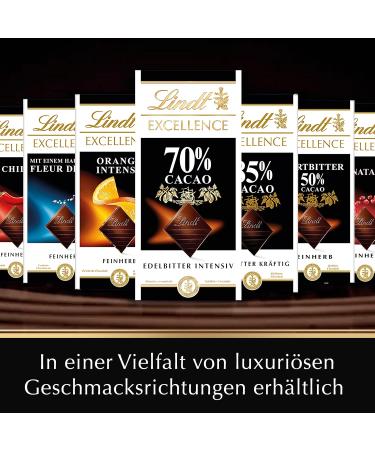 Lindt Excellence 100% Cocoa - Noble Bitter Chocolate 50g | Vegan Dark Chocolate | Extra Strong & Intensive Cocoa Taste | Perfect Chocolate Gift - Buy Online on GoSupps.com