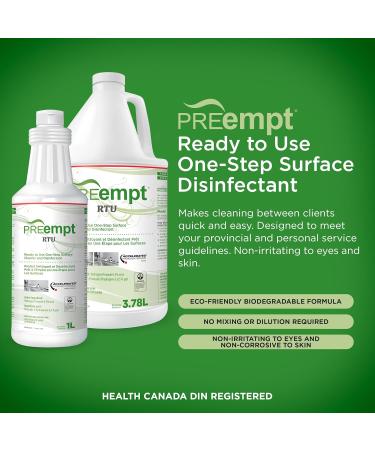 PREempt Ready-To-Use One Step Disinfectant Cleaner - All Purpose Disinfectant for Salons Spas Clinics Studios (3.78 Liter) 3.78 l (Pack of 1) - Buy Online on GoSupps.com