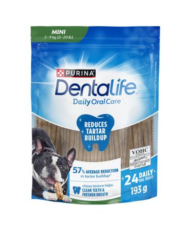 DentaLife Daily Oral Care Dog Treats for Mini Breed Dogs - 193 g Pouch (1 Pack) 193 g (Pack of 1)