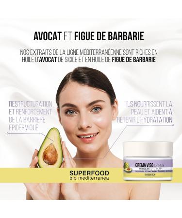 ANTI-AGING Face Cream with Avocado and Prickly Pear | 50 ml anti-wrinkle moisturizing cream with goji berries. Against skin aging for sensitive skin - Buy Online on GoSupps.com