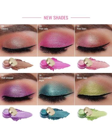 Oulac Lemon Green Cream Eyeshadow - Waterproof, Long Lasting, Highly Pigmented | Glitter Highlighter Shimmer Makeup for Women | Moisturizing Formula | 0.42 oz (15) Melon Sour - Buy Online on GoSupps.com