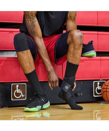 Shock Doctor Adult Ultra Wrap Lace Ankle Brace - Maximum Support & Adjustable Compression - Black Large - International Shipping Available - Buy Online on GoSupps.com