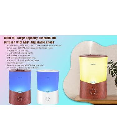 Buy BlueHills Premium 3000 ML XL Essential Oil Diffuser | Aroma Humidifier | 3L Capacity for Home D cor & Relaxation - Buy Online on GoSupps.com