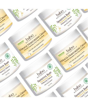 Babo Botanicals Fragrance-Free Sensitive Baby Miracle Cream 2 oz | Gentle Face Moisturizer - Buy Online on GoSupps.com