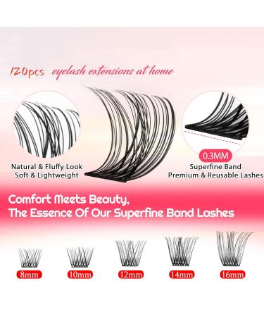 Buy Natural Lash Clusters Kit - Wispy Eyelash Extensions C Curl DIY at Home - 8-16MM G-10-16MM | International Shipping Available - Buy Online on GoSupps.com