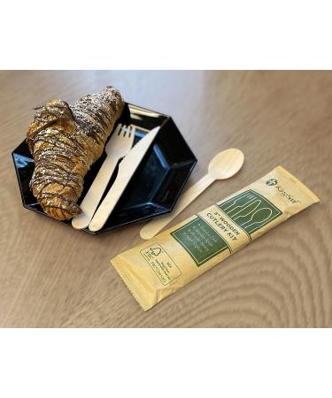 KingSeal Biodegradable Birch Wood Cutlery Forks - 6 Inch, Pack of 100 - Eco-Friendly Disposable Utensils - Buy Online on GoSupps.com
