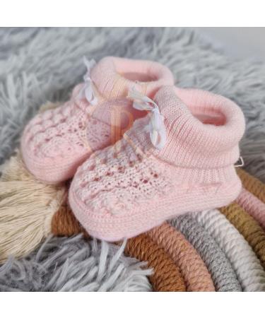 Royal Icon Baby Booties 0-3 Months | Warm & Safe Newborn Slippers for Baby Boys & Girls | Soft & Stylish Ri403 Pink Ri1045 - Buy Online on GoSupps.com