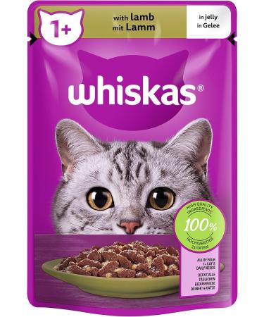 Whiskas 1+ Cat Food Lamb in Jelly | 28x85g - Premium Wet Food for Adult Cats | 2.38kg Pack - Shop Now! - Buy Online on GoSupps.com