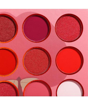 Afflano Red Eyeshadow Palette - 12 Shades of Ultra Pigmented Velvet Matte Shimmer for Professional Makeup Looks - Cruelty Free - Buy Online on GoSupps.com