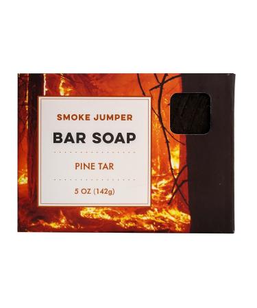 Smoke Jumper (Pine Tar) Premium Bar Soap - Cold-Processed Castile Soap - Eco-Friendly Vegan Hypoallergenic All-Natural Plant-Derived Handmade in USA by Nature's Apothecary
