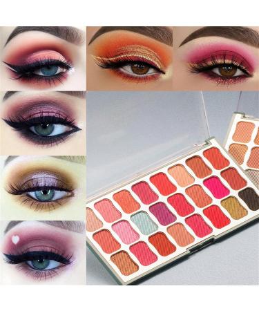 2 Eyeshadow Makeup Palette - 24 Colors Long Lasting Eyeshadow Makeup Pallet Natural Multicolor Nude Eye Makeup with Eyeshadow Brush and Mirror Dtt 2 Pcs 06 - Buy Online on GoSupps.com