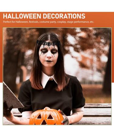 Healvian Gothic Hair Accessories Elastic Lace Headband Halloween Headwear Queen Forehead Band 80s Accessories for Women Masquerade Halloween Hair Accessories - Buy Online on GoSupps.com