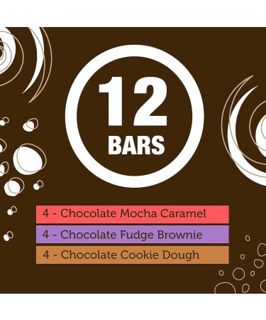 NaturGeeks Chocolate Dipped Protein Bar Variety Pack | Vegan with 15g Protein 11 Vitamins 16g Fiber Magnesium & Zinc for Immune Support No Added Sugar 12 Pack - Buy Online on GoSupps.com